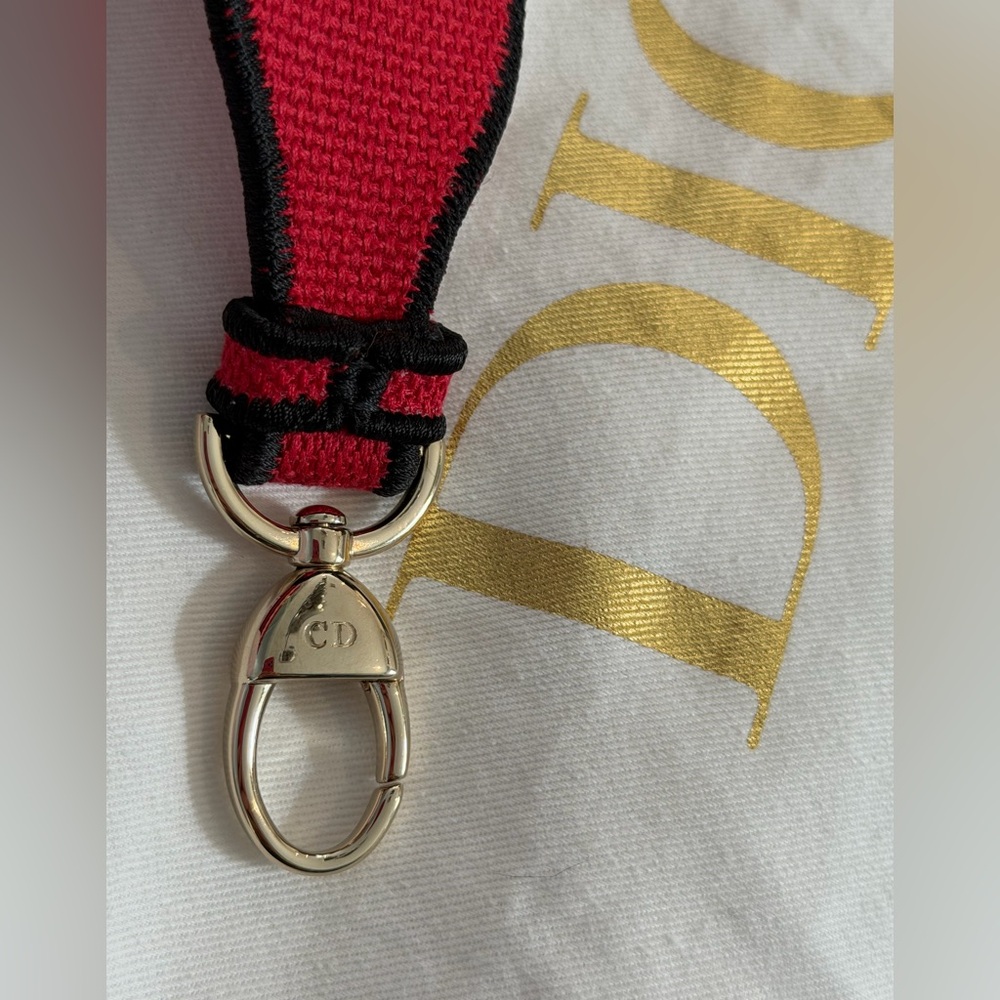 DIOR Dior D-Lite Shoulder Bag Pink & Red Canvas ~ NEVER WORN - Picture 12 of 15